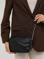 کیف شونه ای مشکی زنجیر دار - Image 2