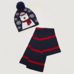 ست شال و کلاه بافت بچه گانه