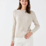 بلوز بافت بیسیک طرح دار