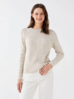 بلوز بافت بیسیک طرح دار