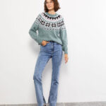 بلوز بافت نقش دار