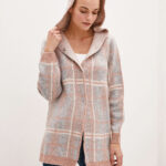 مانتو بافت کلاه دار