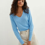 بلوز بافت بیسیک یقه هفت