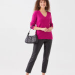 بلوز بافت نازک بیسیک صورتی