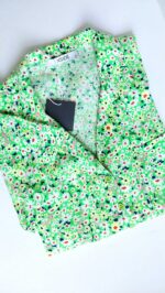 شومیز نخی کراپ گلدار - Image 2