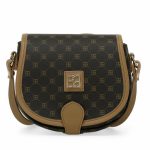 کیف شونه ای قهوه ای طرحدار