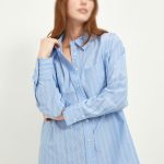 شومیز نخی راه راه اورسایز السی