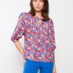 شومیز نخی طرح گل