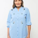 شومیز نخی گلدوزی