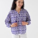 شومیز نخی طرح دار