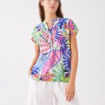 شومیز نخی طرح استوایی