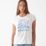 تیشرت نخی ماوی