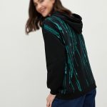 هودی مشکی پشت پنبه ای ماتریکس