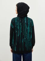 هودی مشکی پشت پنبه ای ماتریکس - Image 4