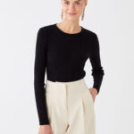 بلوز کشبافت ریز مشکی