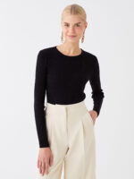 بلوز کشبافت ریز مشکی