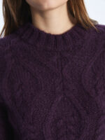 بلوز بافت درشت نقش دار  - Image 4