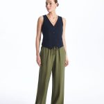 شلوار پارچه ای نخی السی