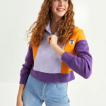 دورس نیم زیپ پشت پنبه ای