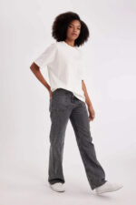 شلوار جین واید لگ دیفکتو