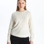 بلوز بافت بیسیک گل برجسته