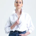 شومیز سفید بیسیک